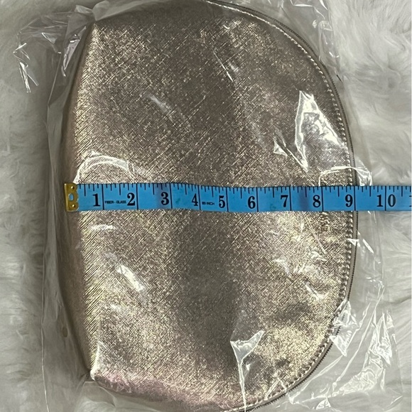 NWT Gemma Layne Gold Vegan Leather Cosmetic Pouch - Picture 4 of 4